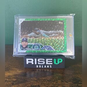J.P. Crawford 2023 Topps Chrome Green Cracked Prizm #d/499.